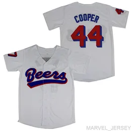 Beers 44 Cooper Baseball Jerseys Emproidery Seleing White Hip-Hop Street Culture 2020 Summer New