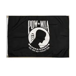 Pow Mia Veteran Flag 3x5 FT Custom Flag 90X150 cm Podwójne Szwy 100D Poliester Kryty Outdoor Drukowane Gorące Sprzedawanie