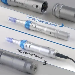 Elektrisk Ultima A6 Derma Pen Double Batteri Dermapen Microneedling Dr.Pen Permanent Tattoo Micro Needle Ance Scar Ta bort med 5 hastighet