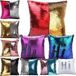 NEW! Mermaid Pillows Two Tone Sequins Throw Pillow Cushion Case DIY Case Double Sides Decorative Pillows DHL