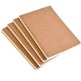 Hot Sale A5 Kraft Paper Cover Notebook Dot Matrix Grid Coil School Office Business Diary Notebook Kontorsmaterial