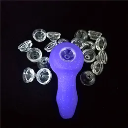 Ciotola di ricambio Accessori per fumatori Strumento per tubi di fumo in silicone Tubo per acqua in vetro a mano Bong Dab Oil Rigs con un foro o 9 fori