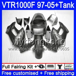 + Tanque para Honda Superhawk Gray Gray VTR 1000 F 1000F VTR1000 F Bodys 56hm.166 VTr1000F 97 02 03 04 05 1997 2002 2003 2005 Fairings