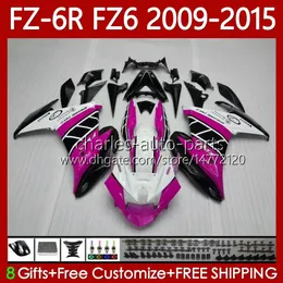 OEM روز بيضاء هيكل أجنبية ل Yamaha FZ600 FZ 6R 6N 6 FZ6 R N 600 2009-2015 Body 103No.199 FZ6R FZ6N FZ-6R 09 10 11 12 13 14 15 FZ-6N 2009 2012 2012 2014 2014 2015 2015 Fairing