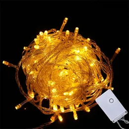 Flessibile 220V 110V impermeabile LED String Ghirlanda di luce per la festa di nozze Decorazioni di Natale 10M 100 LED Catena Fata String Lights Y201020