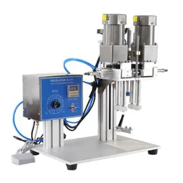 Semi-automatische shampoo fles cap sealer water olie sap spindel capping machine draagbare geneeskunde fles capping machine