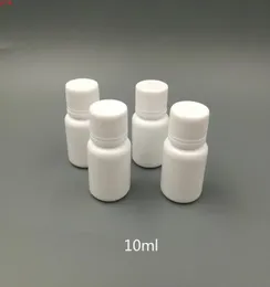 200pcs 10ml 10g 10cc Empty Solid White Plastic Medicine Pill Bottle, Container Bottles with cap and sealergood qualtit