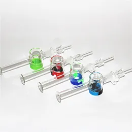 narghilè 10mm 14mm Mini Nectar acqua tubo smussato protable riciclare vetro olio rig bong con punte di quarzo