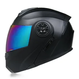 Moto Casco Capacete Casque Motosiklet Kask Flip Up Motosiklet Kask Çift Lens Modüler Motocross Tam Face1