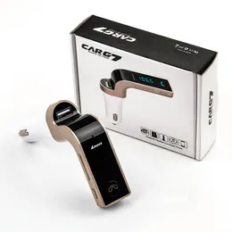 Samochód sprzedaży hot-sprzedaży G7 G7 Zestaw samochodowy Bluetooth Zestaw głośnomówiący Nadajnik FM Odtwarzacz MP3 Player Ładowarka USB AUX TF Karty Gniazda