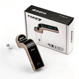 Hot-Selling Car G7 G7 Bluetooth Bilmonteringssats Handsfree FM-sändare Radio MP3-spelare USB-laddare AUX TF-kort Slots