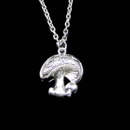 Fashion 22*18mm Mushroom Pendant Necklace Link Chain For Female Choker Necklace Creative Jewelry party Gift