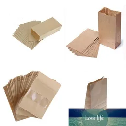 10 sztuk / 50 SZTUK Kraft Paper Cake Papier Torby Pudełko Pakowanie Żywności Pakowanie Biżuterii Chleb Cukierki Party Torby Dla Butików Cookie