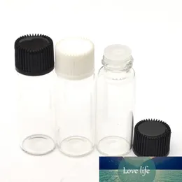 10pcs Mini Essential Oil 5ml Clear Glass Bottle with Orifice Reducer Siamese Plug Screw Cap Small Sample Vials