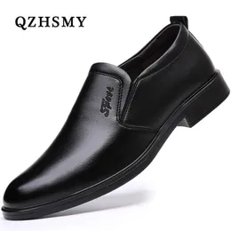 Dress Shoes QZHSMY Casual Leather Men's For 2022 Office Work Lack Size 43