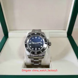 상자 용지가있는 최고 품질의 시계 V5 버전 44mm 바다 거주자 116660 D-Blue Ceramic Asia 2813 무브먼트 기계 자동 망 시계 남성 손목 시계