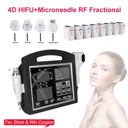 New fractional rf microneedle machine and 4D Ultrasound 2 in 1 Radio Frequency 4D HIFU Face Facial Wrinkle Remover beauty machine kmslaser