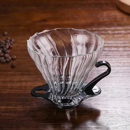 Reusable Glass Heat Resistant Drip Practical Cup Filter Funnel Durable Coffee Accessory 201029