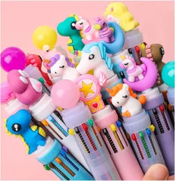 Small fresh creativity lovely new style oil pen multi-function multi-color ball point pen. Children and adults can use