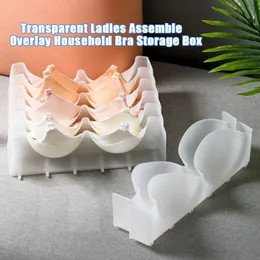 6pcs Bra Storage Box Bra Box Closet Underwear Organizer Drawer Divider Plastic Bras Underwear TP899 Y200111