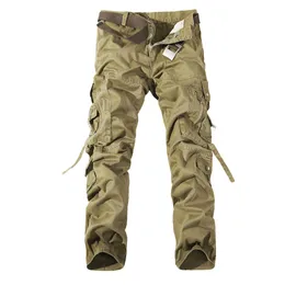 Moda Militar Mens Fácil Lazer Exército Calças Jogger Nova Versão Italiana Bolso Tooling Calças Homens LJ201104