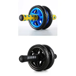 Silence Healthy Belly Wheel Double Abdomen Core Abs Workout Roller Woman Man Trolley Wheels Motion Bodybuilding Equipment 22zd K2