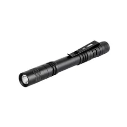 Partihandel XPE LED ficklampa Outdoor Pocket Portable Torch Lamp 1 Mode 300lm Pen Ljus Vattentät Penlight med Pen Clip