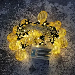 Najnowsze USB 3M20 Light Light Box Box Kutaj żelaza Ananas Ananas String Lights Christmas Garden Party Decoration Lights