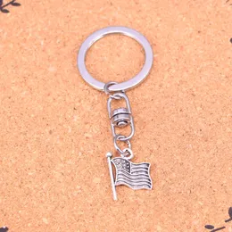 Fashion Keychain 12mm usa flag Pendants DIY Jewelry Car Key Chain Ring Holder Souvenir For Gift