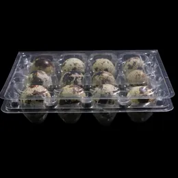 12 otworów Kreatywne pojemniki na jajka przepiórcze plastikowe pudełka na jajka Pakiet D28mm/H39mm 1500pcs/Lot Lx3763