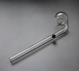 Curved 15cm Klar glasolja Brännare Färgat glas Vattenrör Bubbler Pyrex Oljebrännare Rör rökvatten Handrör med konsol Uyuyuy