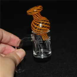 Sigara Düz Üst Kuvars Banger 4mm Alt El Yapımı Ortak Quart Çivi Ile 10mm 14mm 18mm Erkek Famale Cam Bong Dab Rig