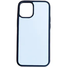 Capas de telefone celular em branco 2D Sublimação TPU PC Soft Phone Cases para iPhone 15 14 13 12 Mini Pro Max XR X XS e S21 S21Ultra com inserções de alumínio YOSH