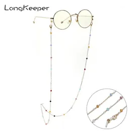 LongKeeper Kryształ Koraliki Okulary Łańcuch Dla Kobiet Moda Smycz Smycz Złoty Metalowe Okulary Łańcuchy Pasek Maska Cord Eyeglass Holder1