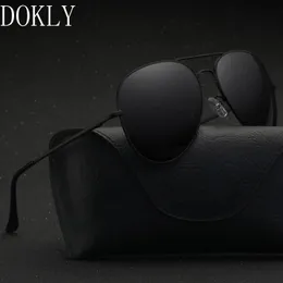 Occhiali da sole con lenti polarizzate HD di marca Dokly Uomo Oculos Driving Luxury Design senza borsa