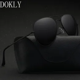 Occhiali da sole con lenti polarizzate HD di marca Dokly Uomo Oculos Driving Luxury Design senza borsa