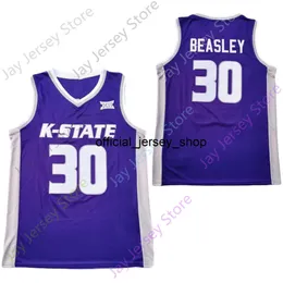 2020 New Kansas State Wildcats College Basketball Jersey NCAA 30 Beasley Purple Black All Stitched and Embroidery Men Youth Size
