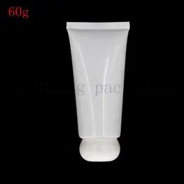 50 sztuk 60g Puste Białe Soft Squeeze Kosmetyczne Opakowanie Refillable Plastic Lotion Cream Cream Tube Dips Button Container