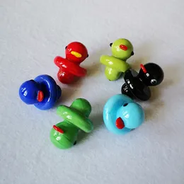 2022 Little Duck Cute Glass Carb Caps UFO För Vatten Bongs Glas Bangers DAB Rigs Färgglada Cap Rökning Tillbehör DCC01 03