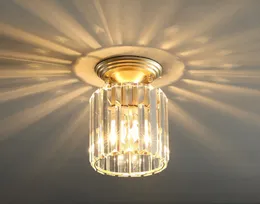 Nordic Luksusowy Kryształowy Lampa Sufitowa Vintage Gold LED Light Light Oświetlenie Wystrój Kryty Salon Sypialnia Foyer Sufit Lights