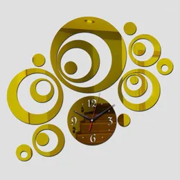 Orologi da parete 2021 Orologio 3d fai da te Adesivo specchio acrilico Reloj De Pared Horloge Quarzo vintage Soggiorno Orologio moderno1