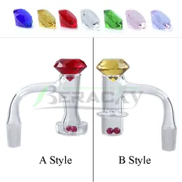 BERACKY Två stilar Full Svetsrökning Terp Slurper Quartz Banger med Diamond Glass Cap Ruby Pearls 20MMOD