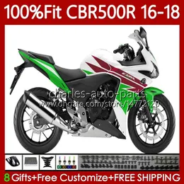 Wtryskiwacze wtyczki do Hondy CBR500 CBR 500 R CC 500R 500CC CBR500R 16 17 18 Ciało 111NO.37 Cbr500RR Green Red 2016 2017 2018 CBR500CC 16-18 OEM Nadwozie