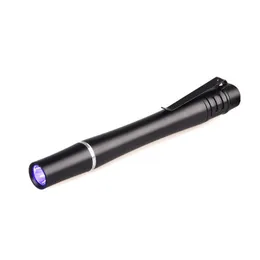 200pcs 365nm 395nm Mini Pen UV LED Torch Blacklight Pen Lamp LED Flashlight Ultraviolet Money Pet Urine Stains Detector