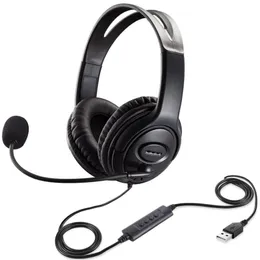 USB PC Headphone with Mic Wired Gaming Headsets Call Center Traffic Earphone for Kids Study High Quality Microphone Headband Computer Games
