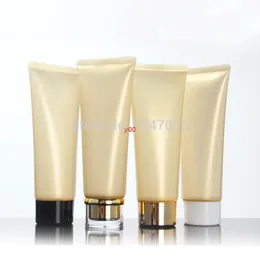 100ml/g Empty Plastic Gold Travel Shampoo Refillable Soft Tube, Cosmetic Hose Squeeze Facial Cleanser/Skincare Cream Tubehigh qualtity