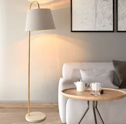 Nordic modern marble floor lamp fishing study room black and white creative hotel villa floor lamp