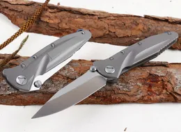 Oferta specjalna High End Survival Tactical Składany Nóż D2 Satin Drop Point Blade TC4 Titanium Stopu Uchwyt Kulkowy Złóż Noże