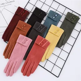 Frühling Winter Frauen Handschuhe Kurze Fleece Touchscreen Handschuh Winddicht Warme Fäustlinge Mode Damen Telefingers Handschuhe Outdoor Reithandschuh