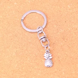 Fashion Keychain 19*9mm dubbelsidig ananash￤ngen Diy Jewelry Car Key Chain Ring Holder Souvenir f￶r g￥va
